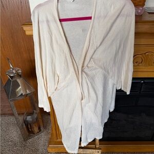 Maurices Ivory Open-Front Cardigan